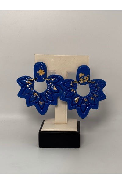FIMO Cercei handmade Gold Navy