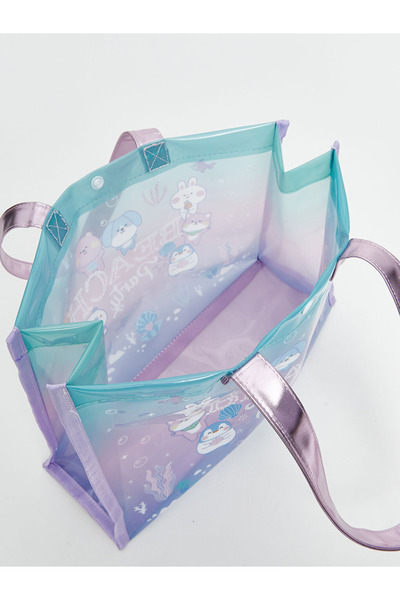 LC Waikiki Mixed Printed girls' beach bag