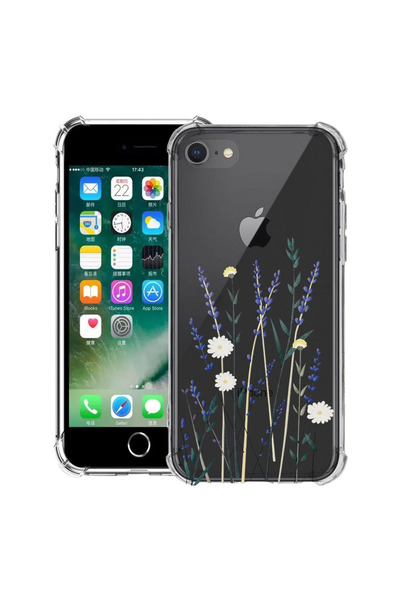 bestcase Противоударен калъф за Apple iPhone SE 3 / SE 2 / 8 / 7, Флорален - ...