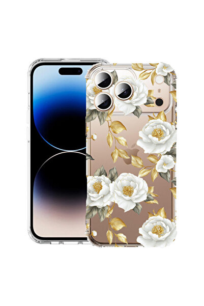 bestcase Husă Antișoc pentru Apple iPhone 17 Pro, Florală - Camelie Aurie Est...