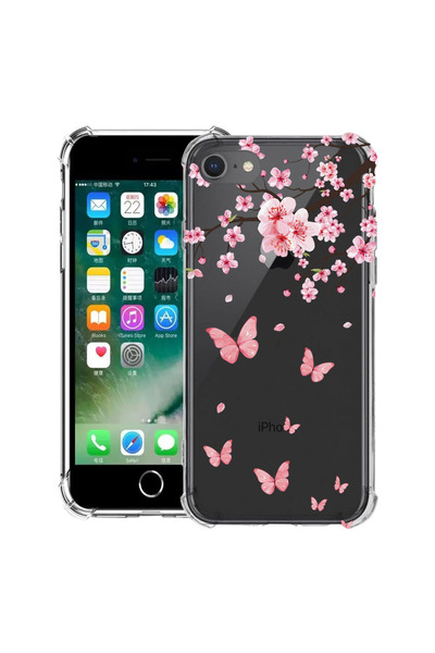 bestcase Husă Antișoc pentru Apple iPhone SE 3 / SE 2 / 8 / 7, Floare de cire...