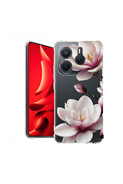 bestcase Противоударен калъф за Xiaomi Redmi Note 14 4G, Флорален - Розова ма...