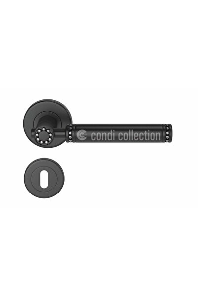 Condi Collection مقبض باب من الفولاذ المقاوم للصدأ 303T باللون الأسود الثابت