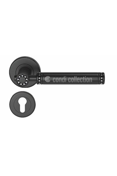 Condi Collection مقبض باب من الفولاذ المقاوم للصدأ ييل أسود ثابت 303T
