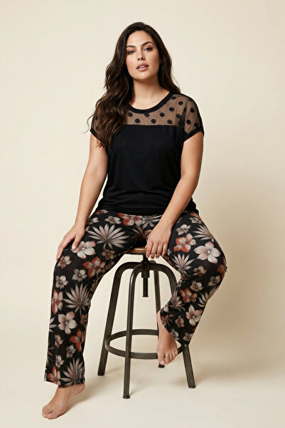 Siyah İnci Γυναικεία Πιτζάμα Plus Size "Siyah Inci" ELSA III