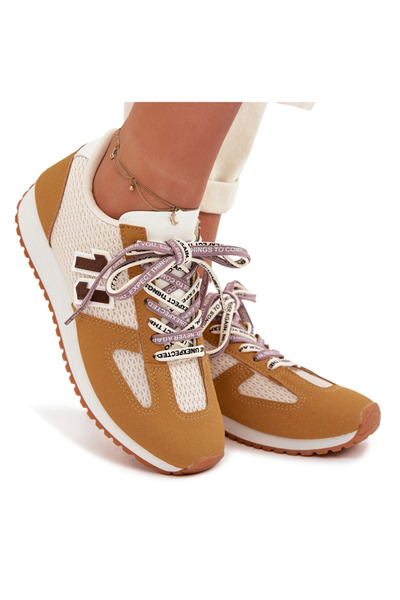 BOTO Women's Sneakers with Decorative Lacing Yellow Henira 38