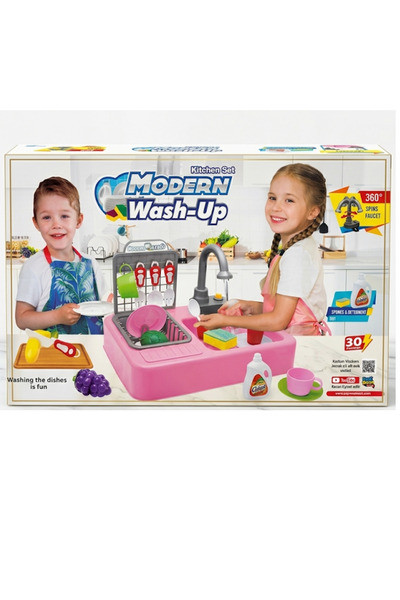 düşler oyuncak dünyası Pembe Renk Modern Mutfak Lavabo Seti