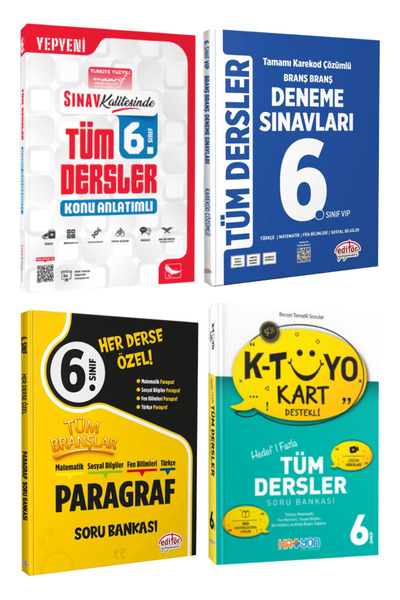 Sınav Yayınları 6. Sınıf Tüm Dersler Konu Anlatımlı+ Editör Deneme Sınavları+...