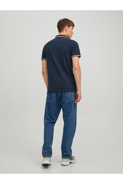 Jack & Jones Tricou polo bărbătesc, croială slim, cu guler contrastant