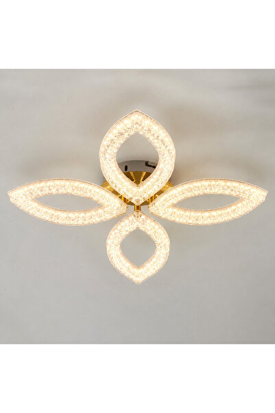 M Mediyamu Aydınlatma Modern LED Plafonyer Avize 4 Başlıklı Gold Renk – Kuman...