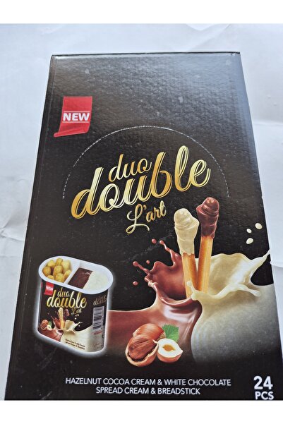 duo double lart Çikolatalı ve Fındıklı Bandırılabilir Çikolatalı Çubuk Bisküvi 24 adet