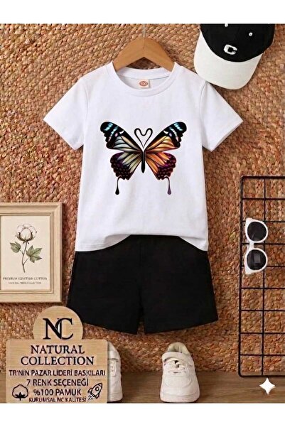 Nice Clothes TRIUNGLUȚE DE VARĂ PENTRU COPII UNISEX (IMPRIMEU FLUTURI NEGRU P...