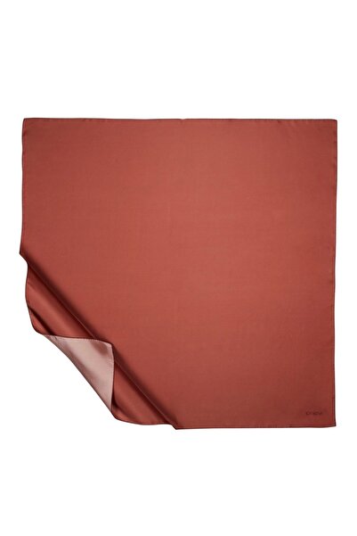 ipekevi Plain Tivil Silk Scarf Red Copper