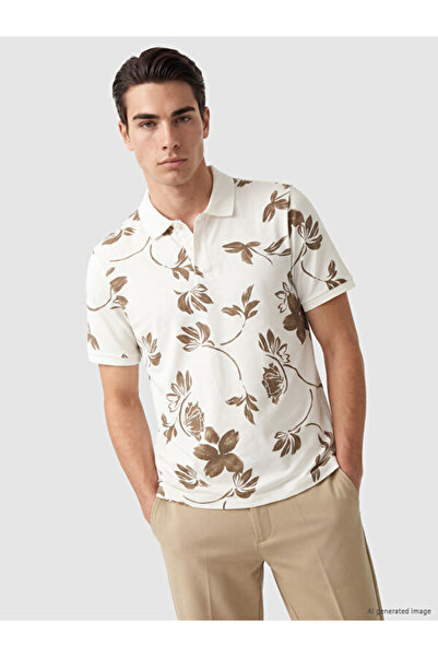 LC Waikiki RMZ GİYİM FARKİLYA Tricou bărbătesc cu guler roșu și broderie