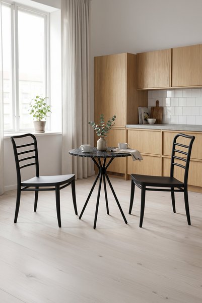 Enza Home Maldiv Balkon / Mutfak Masası Siyah