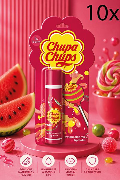 Chupa Chups Karpuz Aromalı Tekli Dudak Balm - 3.2 Gr 10 Adet