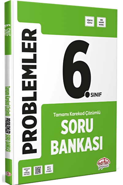 Editör Yayınevi EDİTÖR 6.Sınıf Problemler Soru Bankası