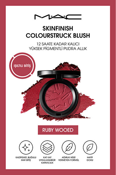 M.A.C Skinfinish Colourstruck Blush 12 Saate Kadar Kalıcı, Yüksek Pigmentli P...