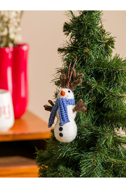 LC Waikiki Ornament de brad de Anul Nou în formă de om de zăpadă, 16 cm