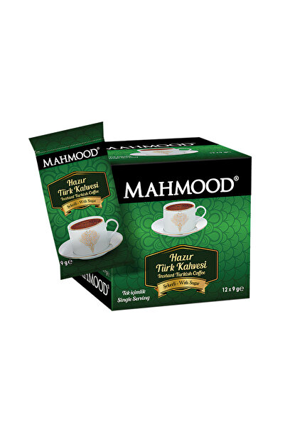 Mahmood Coffee Cafea turcească instant cu zahăr, 12 plicuri x 9 g