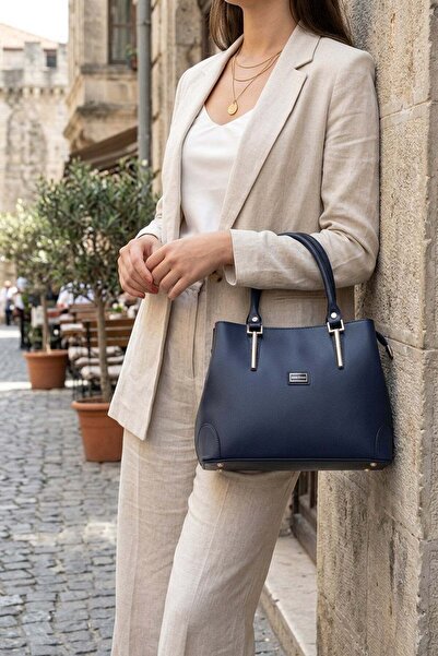 Silver Polo Women's Shoulder Bag 667 M105 Dark Blue Dark Blue