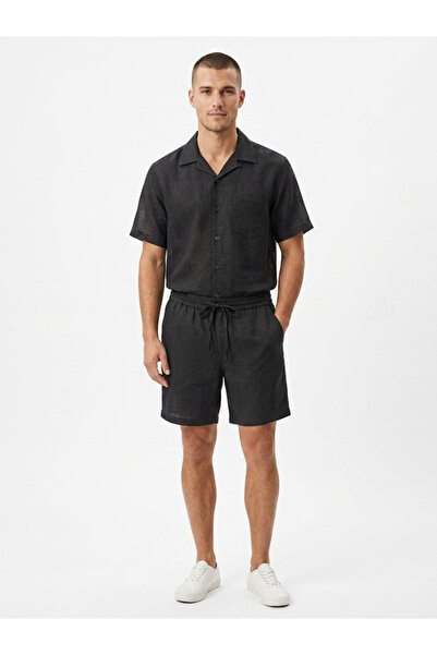 Only & Sons شورت ONSLAURENCE LINEN BLEND SHORTS NOOS للرجال باللون الأزرق - 2...