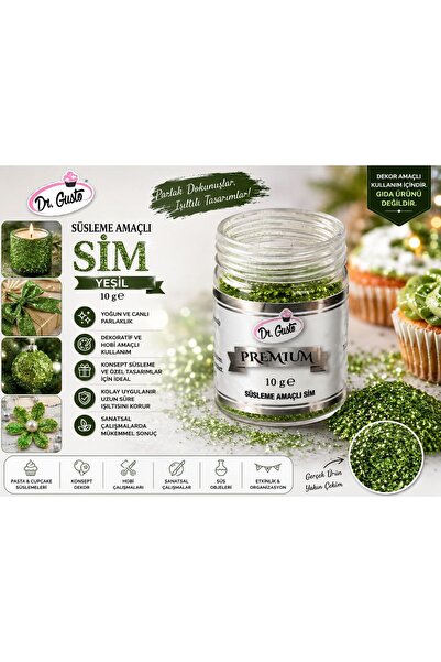 Dr. Gusto Premium Süsleme Amaçlı Sim Yeşil 10 Gr