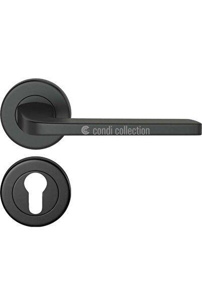 Condi Collection 1031 مقبض باب ييل ستاتيك بلاك من الفولاذ المقاوم للصدأ