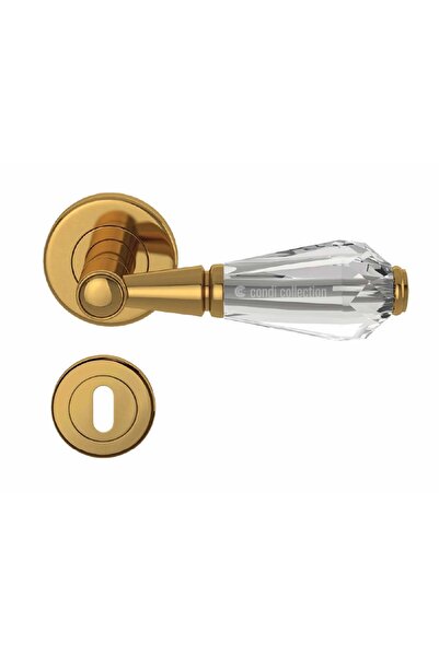 Condi Collection مقبض باب من الفولاذ المقاوم للصدأ طراز 1061C مطلي بالذهب PVD