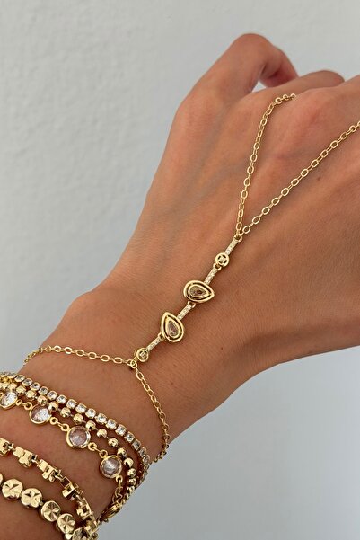 Lavian Accessories Vino Zirkon Detaylı Gold Şahmeran