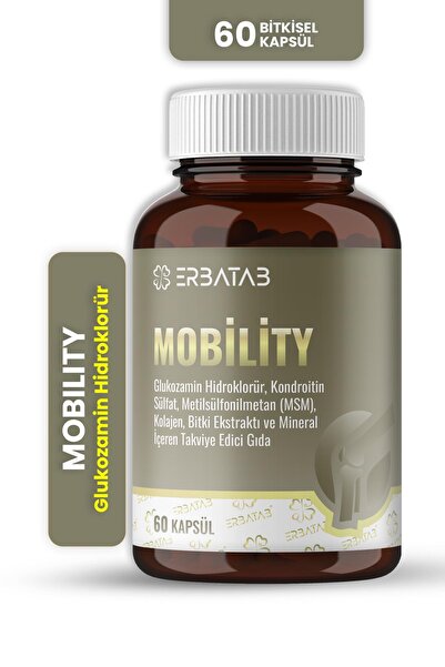Erbatab Mobility – Glukozamin, Kondroitin MSM, Kolajen, Boswellia ve Mineral ...