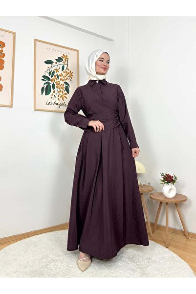 ARZU SEMA Velnara Waist Detailed Long Dress
