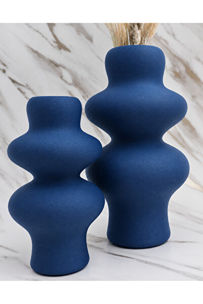Mayah Concept Modern Wave Design Decorative Vase Set – 3D Printing Minimalist...