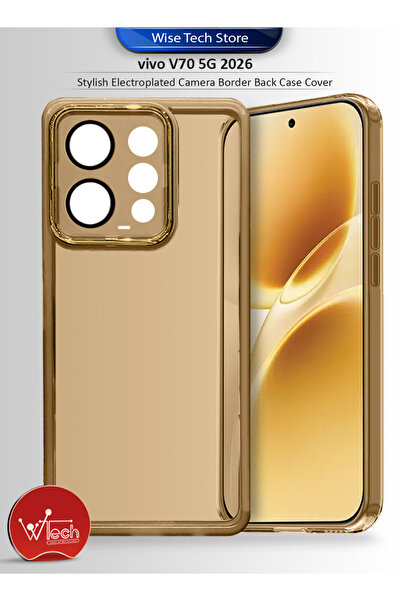 Wtech vivo V70 5G 2026 Soft Transparent TPU Camera Lens Protection Silicone U...