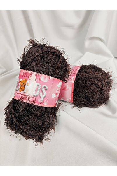 Sultan Yumoş Bearded Dark Brown Hand Knitting Yarn 100Gr. (2 Pieces) - Color: 34