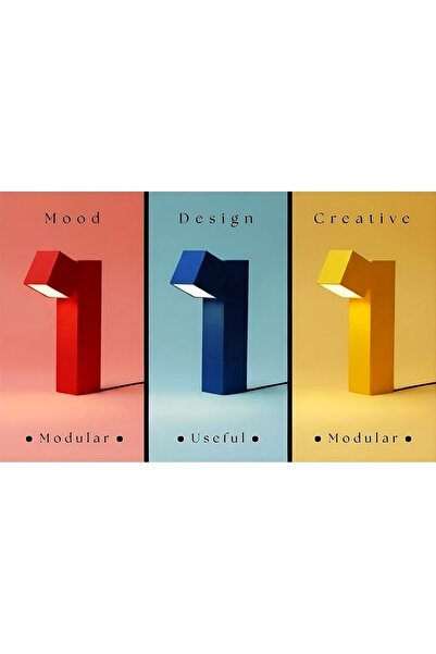 MoodDesign BLOCK CUBE DECORATIVE LAMP - BLOK KÜP DEKORATİF ÇOKLU MASA VE YER ...