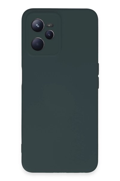 New Face Ilkeshop New Realme C35 Case Nano Velvet Silicone - (112840) Dark Green