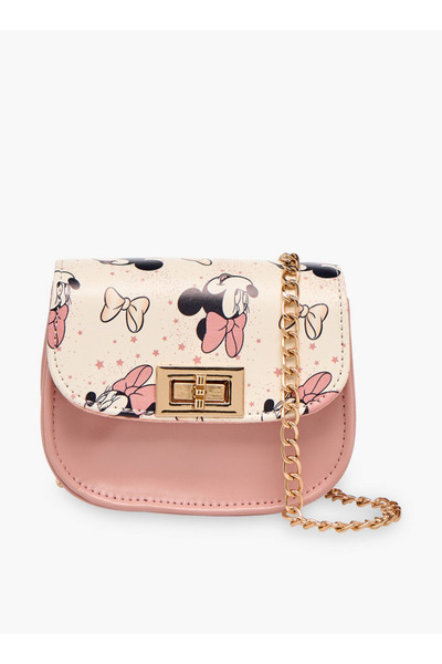 Disney Minnie Mouse Print Crossbody Bag with Detachable Chain Strap