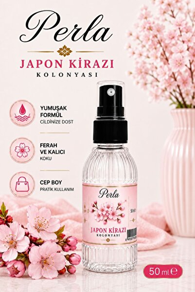 Sprey Başlıklı Japon Kirazı Kolonyası 50 Ml Çanta Cep Boy