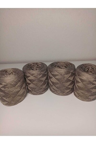 kartopya Koyu Bej Renkli İtalyan Merserize Koton İp 400gr(4x100 Gr)