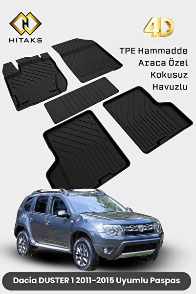 Hitaks Dacia Duster 1 Havuzlu 4D Paspas 2011 2012 2013 2014 2015
