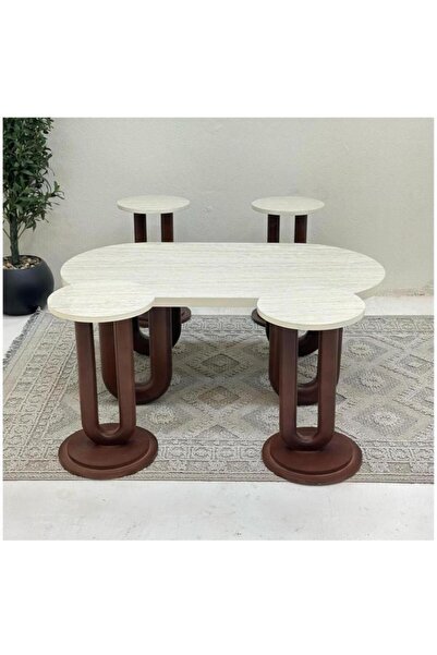 Tables طقم طاولات فاخر بسطح بديل الرخام الناعم