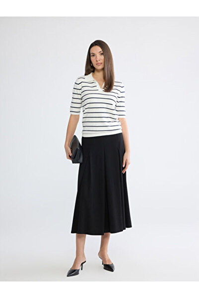LC Waikiki Pleated Skirt with Zipper Waist