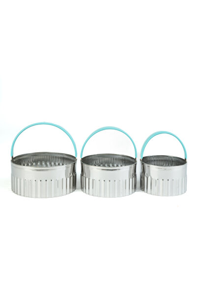 Baker's Secret Set forme biscuiti inox 3 piese, decupatoare pentru fursecuri ...