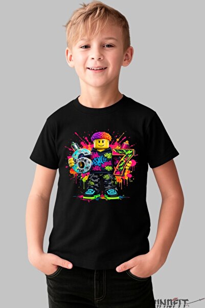 GILDAN Tricou Roblox Six Seven Colorat In Stil Electric