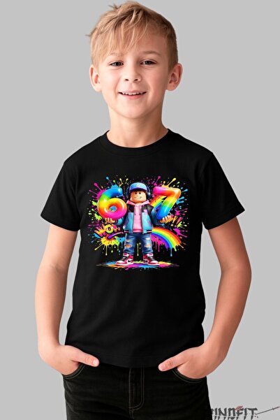 GILDAN Tricou Roblox Six Seven Colorat Cu Personalitate