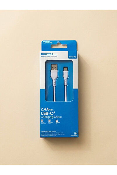 MY VİNTAGE Ack-03 Typc-e Usb Lightning Veri Data Şarj Kablo 2.4A 1 Mt.