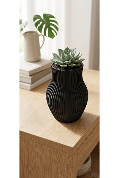 Ta-Fu Global Black Vase Height 20 cm Width 13 cm