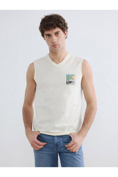 LC Waikiki RMZ GİYİM FARKIYA V Dikim Tricou fără mâneci pentru bărbați din bu...