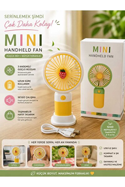 Banum Luxury Handheld Fan Taşınabilir Mini Vantilatör Şık Ve Güçlü